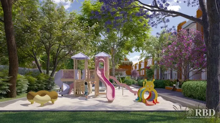 Children's play area with slides and play structures at Provident Deansgate (artist's impression)